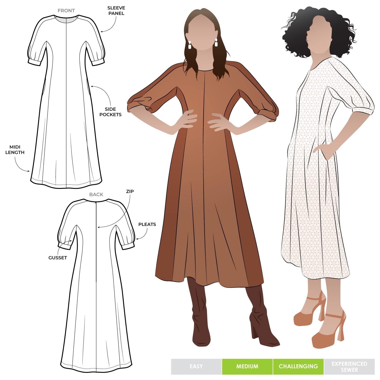 Style Arc Sewing Pattern - Penelope Woven Dress (Sizes 04-16)