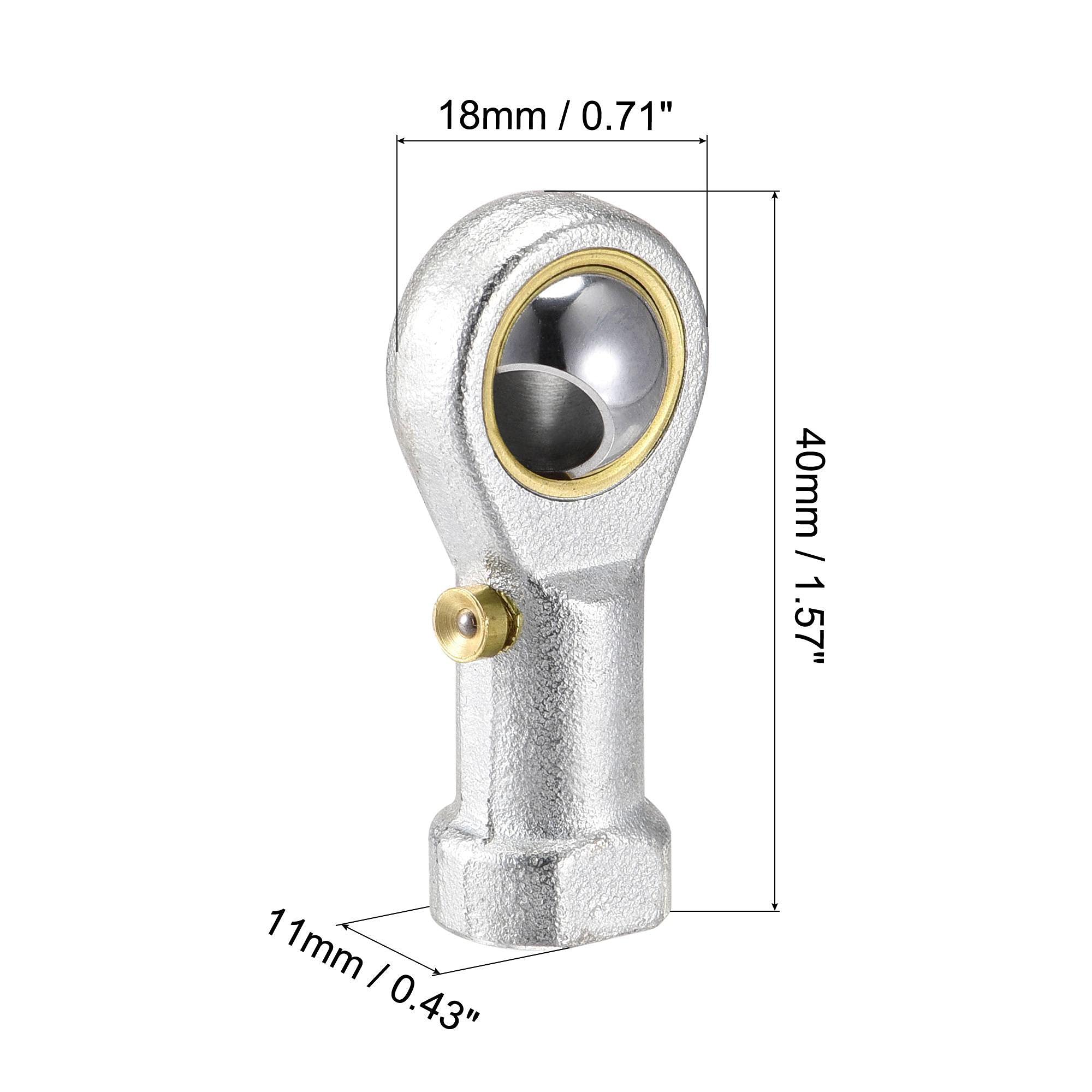 sourcing map PHSB4 Rod End Bearings 1/4-inch Bore Pre-lubricated Bearings 1/4-28 Female Thread Right Hand 2pcs 1