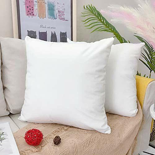 LAXEUYO Velvet Cushion Covers 60x60 cm, Colorful Multi-Color Optional Soft Decorative Square Throw Pillow Cover Pillowcase for Livingroom Sofa Bedroom - White 0