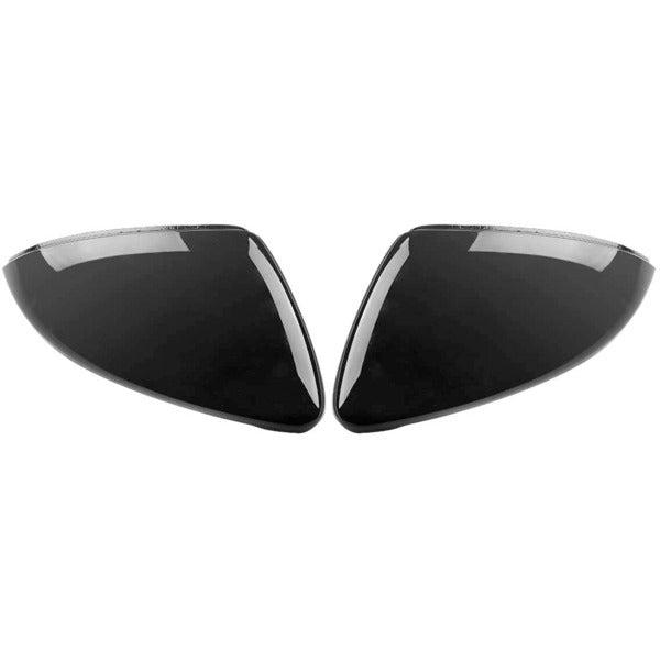 Iycorish 2 Pieces For Golf 7 Mk7 7.5 Gtd R L E-Golf Side Wing Mirror Cover Black Rearview Mirror 2013-2017