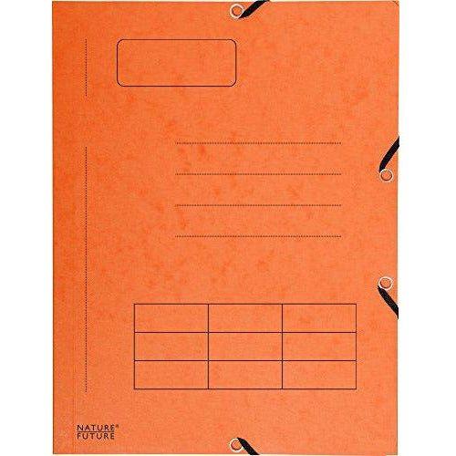Exacompta Pre-Printed Elasticated 3 Flap Folders, A4, 355 g - Assorted Colours, Pack of 10 3