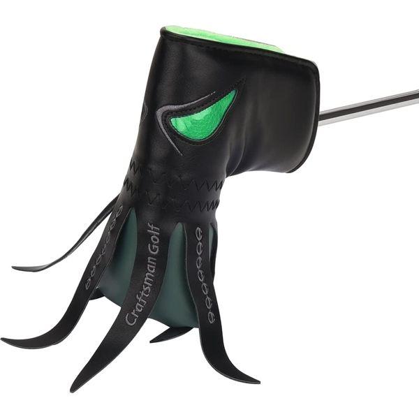 Craftsman Golf Octopus with Green Eye Black Blade Putter Cover Headcover For Adams Etc.