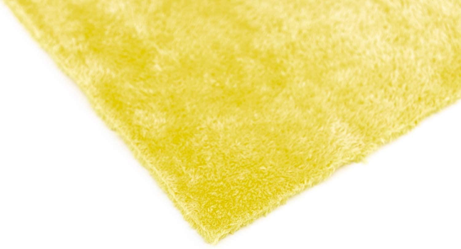 BW&HM Microfibre Car Cleaning Cloths Auto drying cloth 40 x 40 cm 5 Pack (Yellow, 40 x 40 cm) 2