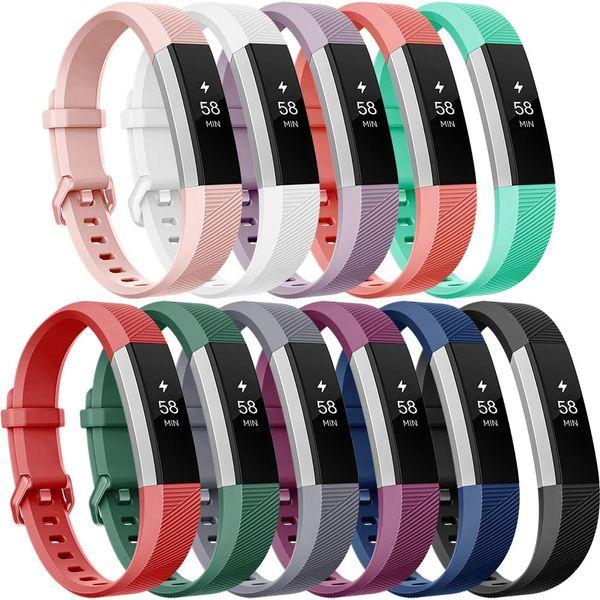 Unodrm Strap Compatible for Fitbit Ace Alta HR Wrist Straps Wristband 11 Colors Pack For Kids Women Men Small Large, Replacement Classic Buckle Band Bracelet Accessories