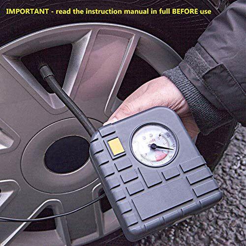 AA RCP - C43L 4A Tyre Inflator for Cars and Other Vehicles - Capacity 0-80 PSI - Compact, Lightweight, for Travel - Also Use on Inflatables 1