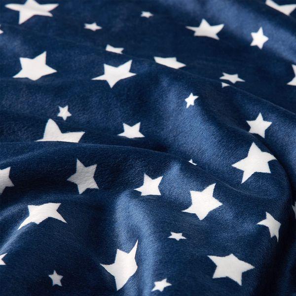 DAYSU Baby Blanket, Silky Soft Micro Fleece Baby Blanket with Dotted Backing, Printed Animal Throw Blanket for Boys and Girls, Star, Navy, 101x76cm 1