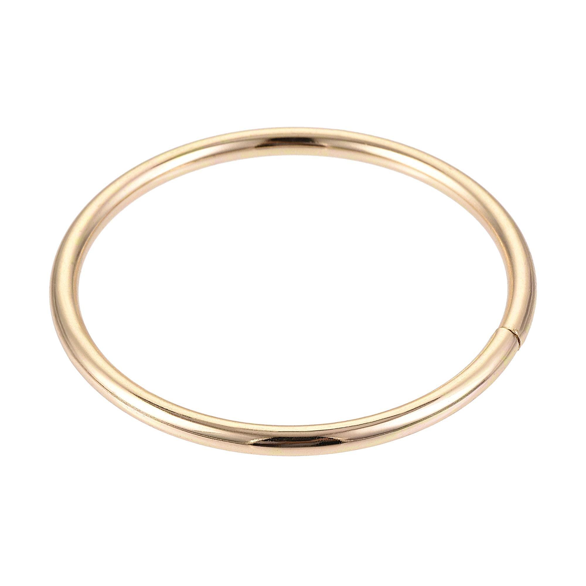 sourcing map 2"(50mm) Metal O Rings 3.5mm Thick Non-Welded Ring for Straps Bags Decoration Hardware DIY Gold Tone 20pcs 3