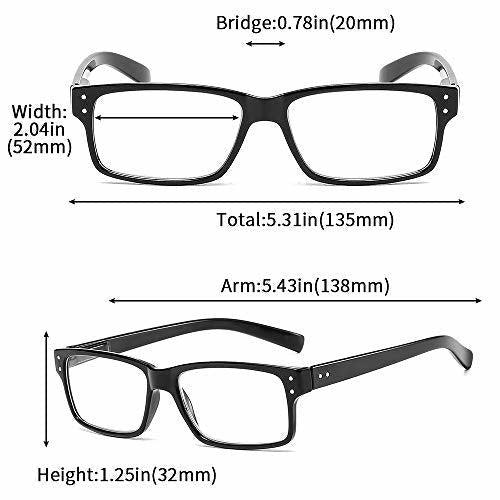 Suertree Reading Glasses, Hinged Reading Glasses Visual Aid Eye Glasses Reading Aid for Men and Women Fashion Gradient Frames Comfortable Glasses for Reading 2