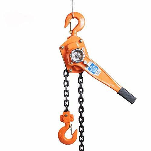 tonchean 3/4Ton Chain Block Lever Hoist Came Along 20FT Lift Lever Ratchet Block Chain Hoist Winch 1653LBS Heavy Duty Chain Come Along Ratchet Puller with Hook for Lifting Goods, and Dragging Loads 0
