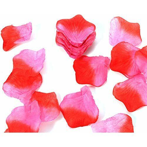 Heyu-Lotus 2000 Pcs Rose Petals, Artificial Silk Rose Petals for Wedding Valentine's Day Romantic Art Decoration Table Scatter Confetti(Peach) 2