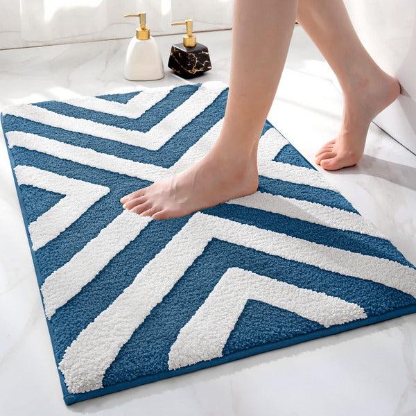 DEXI Bath Mat 50 x 80 cm,Non Slip Bathroom Mat Soft and Water Absorbent Bath Rug,Machine Washable Durable Floor Mat,Turquoise 0