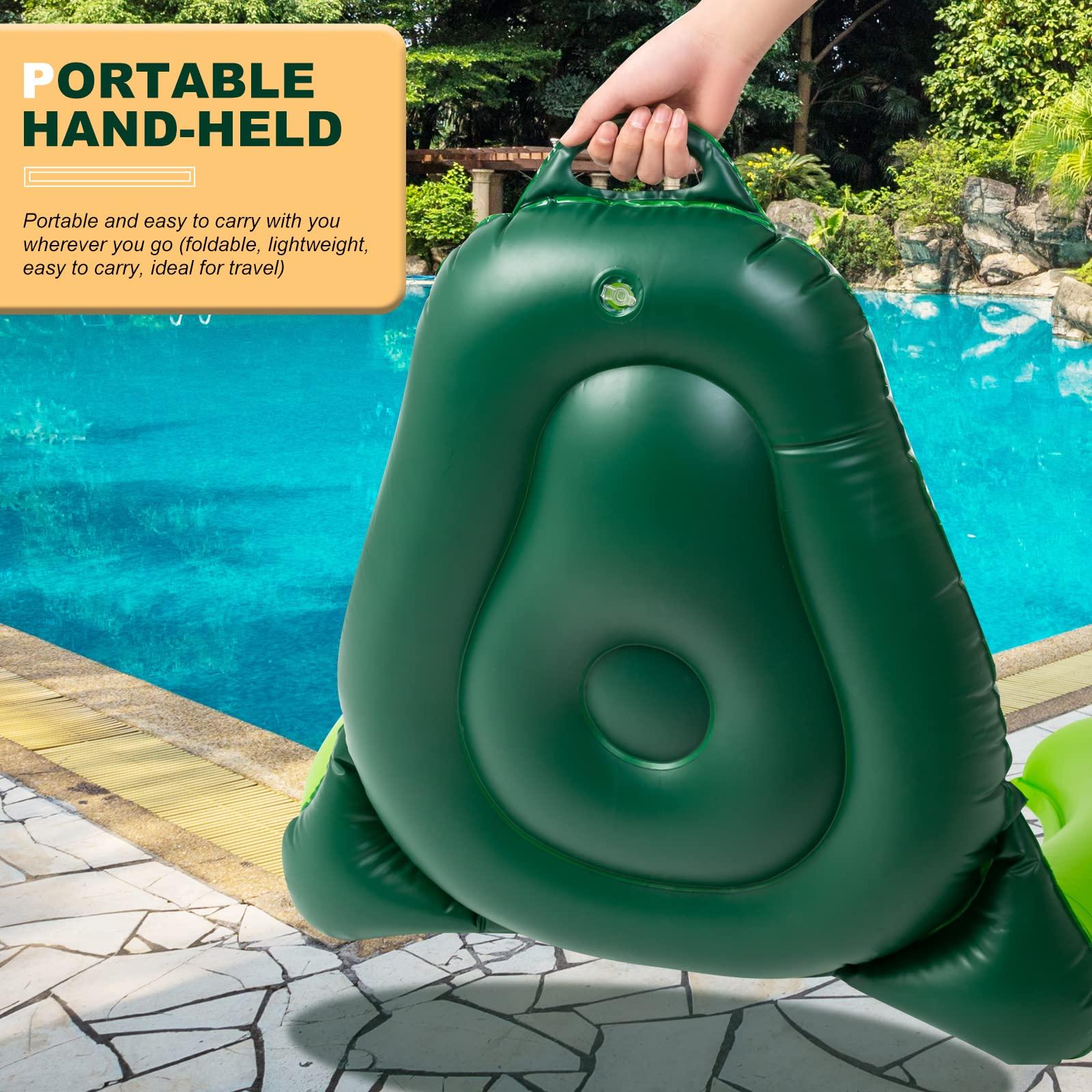 Lilo Pool Inflatables Avocado Float Adults,Inflatable Avocado Pool Floats,Giant Avocado Swimmin,Inflated Pool Float and Swim Aid,Beach Floatie Party Toys with Ball for Kids(Avocado with Backrest) 4