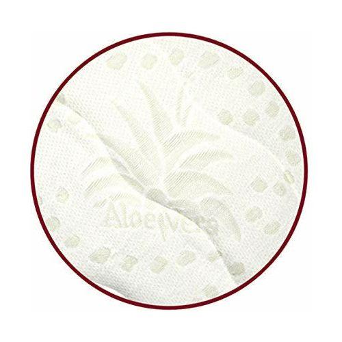 BONEX Aloe Vera Comfort Mattress Cover Polyester White and Green 90 x 200 cm 10-12 cm Height 2