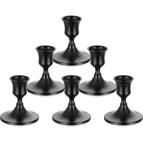 Sziqiqi Candlesticks Holder for Wedding Table Centerpiece - Black Taper Candle Holders Candle Stick Holder for Christmas Candlelight Dinner Wedding Party Festival Decor, Style 2 0