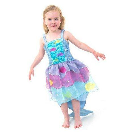 Lucy Locket Beautiful Turquoise Kids Mermaid Costume Handmade Tropical Mermaid Fancy Dress Costume (3-8 years) 0