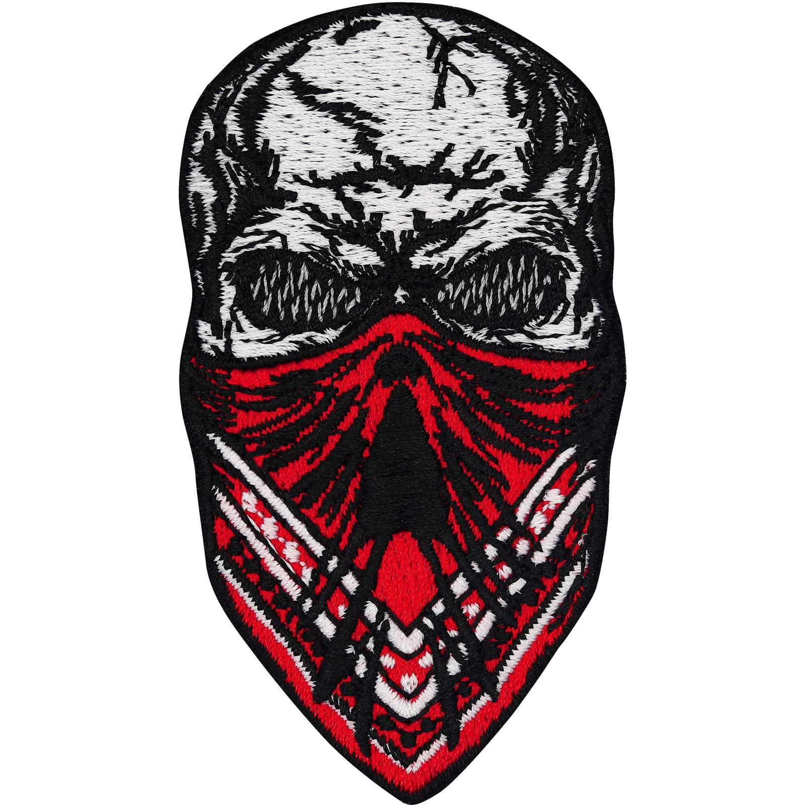 Biker Patches Banditos Biker Patches for Leather Vest | Skull Patches for Vest | Skull mask Patches Iron on sew on Motorcycle Accessory | 75x45 mm 0