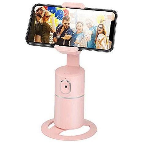 Auto Tracking Phone Holder, Wireless Face Tracking Tripod, 360Â° AI Intelligent Smartphone Mount Gimbal Holder Selfie Stick for TikTok Content Creation Vlog Livestreaming Video Calls, APP Free (PINK) 0