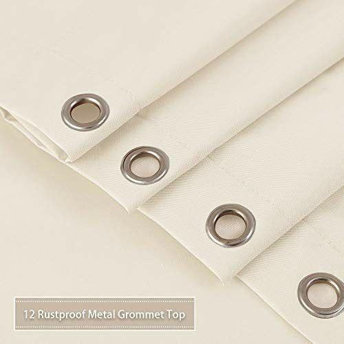 Hotel Quality 100% Waterproof Fabric Shower Curtain or Liner with Magnets for Bathroom, Ivory, 72 x 84 inches 2