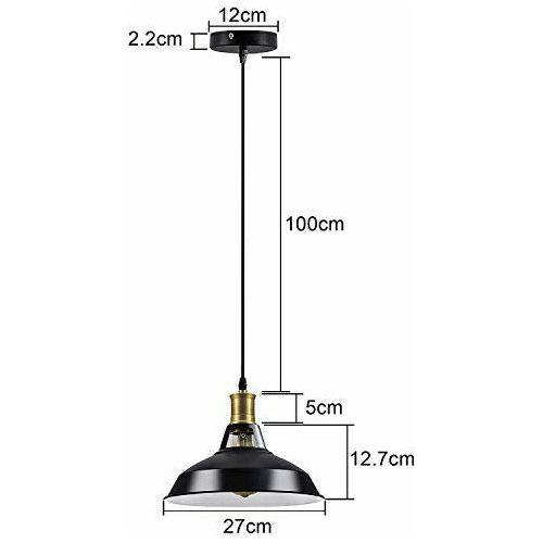 Edison Retro Industrial Ceiling Light, Vintage Interior Wrought Iron lampshade Pendant Lamp for Kitchen Dining Table Restaurant Living Room Chandelier E27 XINYU 3