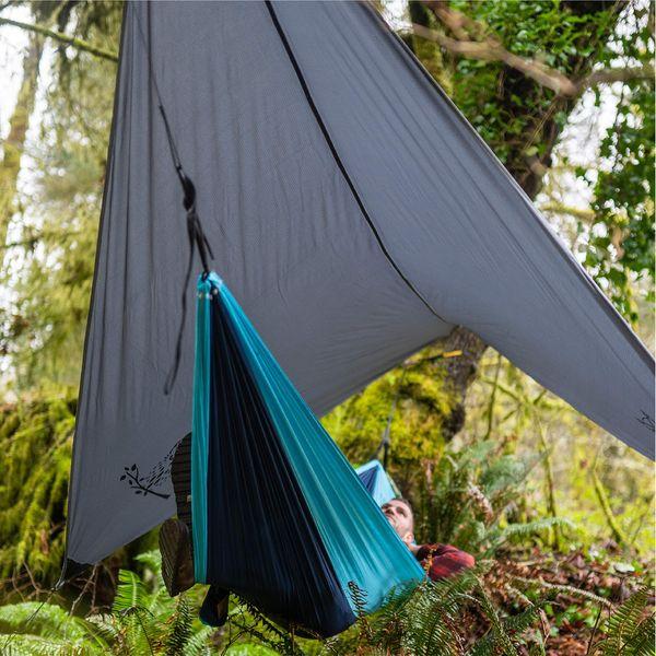 Wise Owl Outfitters Camping Tarp - Waterproof Rain Fly Tarp for Hammock and Shelter - Camping Accessories with Tent Stakes and Carry Bag 4