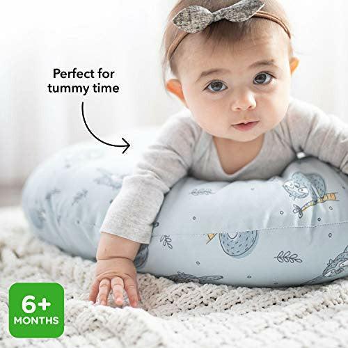 Nuby Nursing Pillow With Removable Cover, Dog Print Design, Suitable For Babies Aged 0 Months Plus, Tummy Time Pillow 1