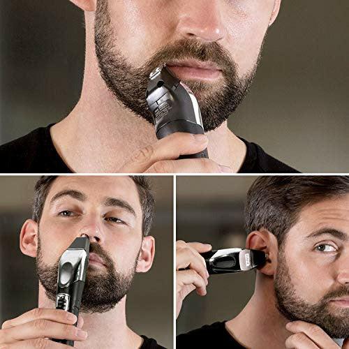 Wahl Beard Trimmer Men, Precision 4-in-1 Hair Trimmers for Men, Nose Hair Trimmer for Men, Stubble Trimmer, Male Grooming Set, Washable Heads 3
