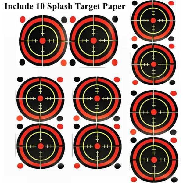 Indoor & Outdoor Shooting Metal Plinking Targets 4inch/10cm with Splatter Targets for Airsfot BB Gun Water Canon Slingshot Clay Ball 4