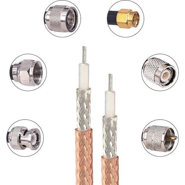 urcianow RG316/U Coaxial Cable 10M Low Loss RG316u coaxial Wire 50Ohms Coax Cable Flexible Lightweight Coax Cable for DIY CCTV Video Integrated Cabling Security Applications 2