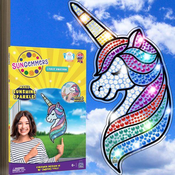 PURPLE LADYBUG SUNGEMMERS Large Unicorn Suncatcher Craft Kits for Kids - Cool Unicorn Gifts for Girls, Great 6 Year Old Girl Gifts Idea, & Girls Toys Age 8 - Arts and Crafts for Kids Age 7 8 9 10 11 0