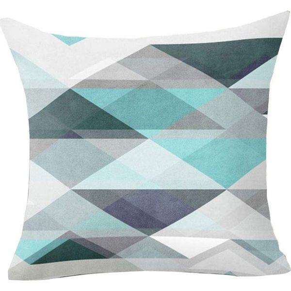 Hangood Geometric Cushion Covers 20x20 Soft Plush Throw Pillow Covers 50cm x 50cm Set of 4pcs Teal 4