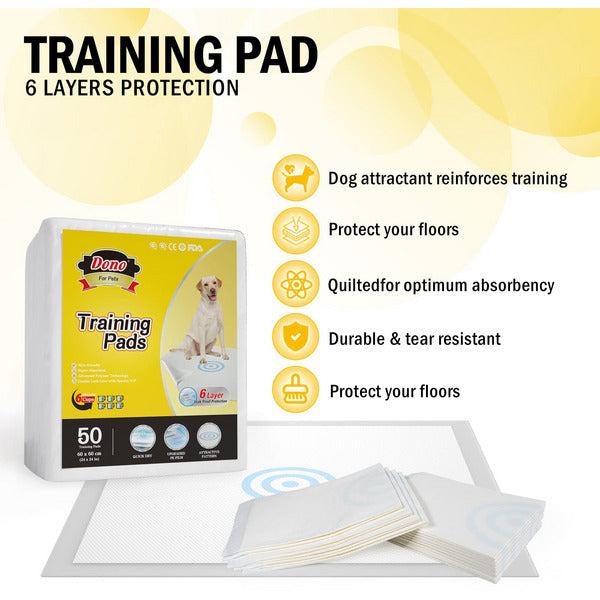 Dono Puppy Dog Training Pads Super Absorbent Dog Pee Mats Pet House Training Pads 10pcs Pack (Large) 1