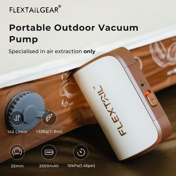FLEXTAILGEAR 10kPa Deflation Vacuum Pump,No inflation Function, for Air Mattress,Vacuum Bags,Clothing,Camping,Airbed (Only for Deflation) 1