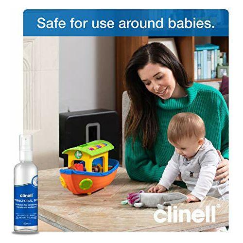 Clinell - Antibacterial Hand Spray Suitable for Hands and Surfaces - Dermatologically Tested, Kills 99.99 Percent of Germs - 100 ml bottle 1
