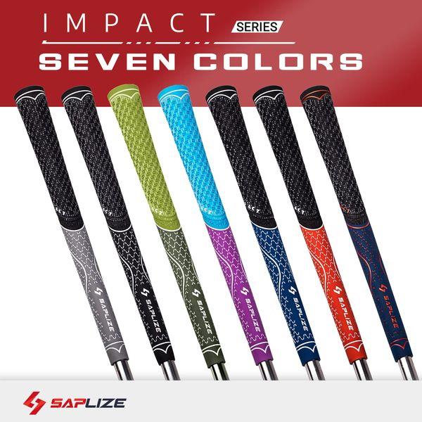 SAPLIZE 13 Golf Grips with Full Regripping Kit, Standard Size, Multi-compound Hybrid Golf Club Grips, Green Colour 3