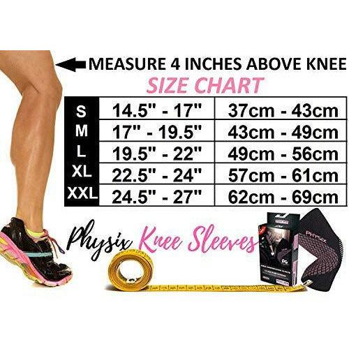 Physix Gear Knee Support Brace - Premium Recovery & Compression Sleeve For Meniscus Tear, ACL, MCL Running & Arthritis - Best Neoprene Stabilizer Wrap for Crossfit, Squats & Workouts -Single Pink XXL 1