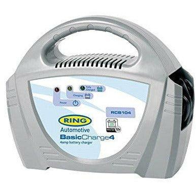 Ring RCB104, 4A Battery Charger, 12V Lead Acid, Vehicles up to 1.2L Including Small Cars, Golf Trollies, Lawnmowers and Boats 0