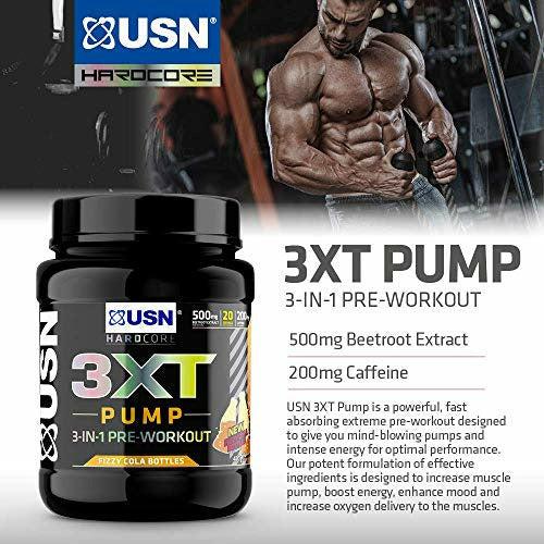 USN 3XT Pump Orange 420 g: Pre Workout Supplement Energy Drink With Caffeine, Enxtra and AstraGin 3