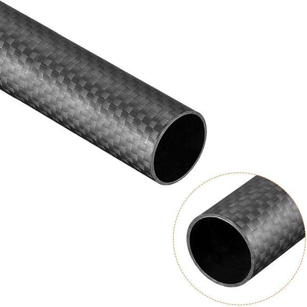 sourcing map Carbon Fiber Tube 20x18x500mm for RC Airplane Quadcopter Black Tube 3K Roll Wrapped Matt Surface 3