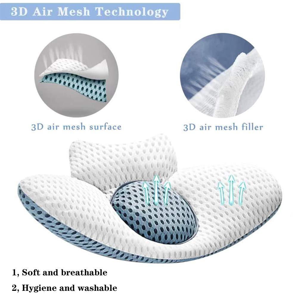 Lumbar Back Support Cushion for Bed, 3D Air Mesh Technology Lumbar Support Pillow, Ergonomic Lower Back Support Pillow for Sleeping Relief Waist Sciatic Pain(M) 2