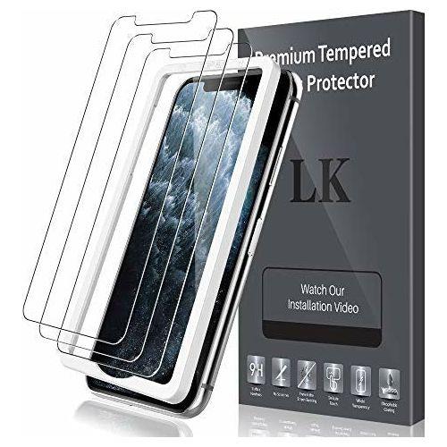 LK 3 Pack Screen Protector compatible with iPhone 11 Pro Max and iPhone Xs Max 6.5 Inch, 9H HD Clear Scratch Tempered Glass, Bubble-Free Easy Installation Tool 0