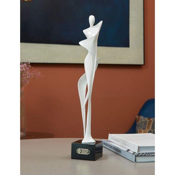 NENBOLEC Yoga Sculpture Statue Woman Lady Figurine Polyresin Abstract Decor 42cm 4