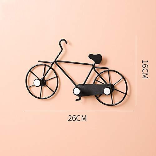 Hosoncovy Iron Art Metal Bicycle Wall Decor Wall Ornament Metal Bike Wall Hanging Wall Decorative Bicycle with Hooks for Home Decoration (Black) 1