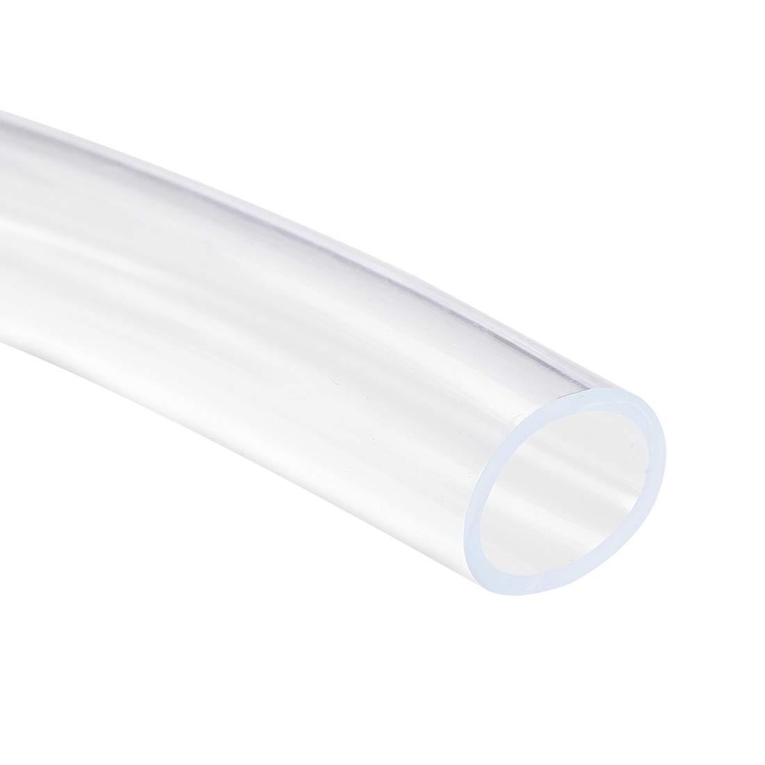 sourcing map PVC Hose Tube, 19mm(0.74") ID x 24mm(0.94") OD 3 Meter 9.8ft Clear Vinyl Tubing, Plastic Flexible Water Pipe 2