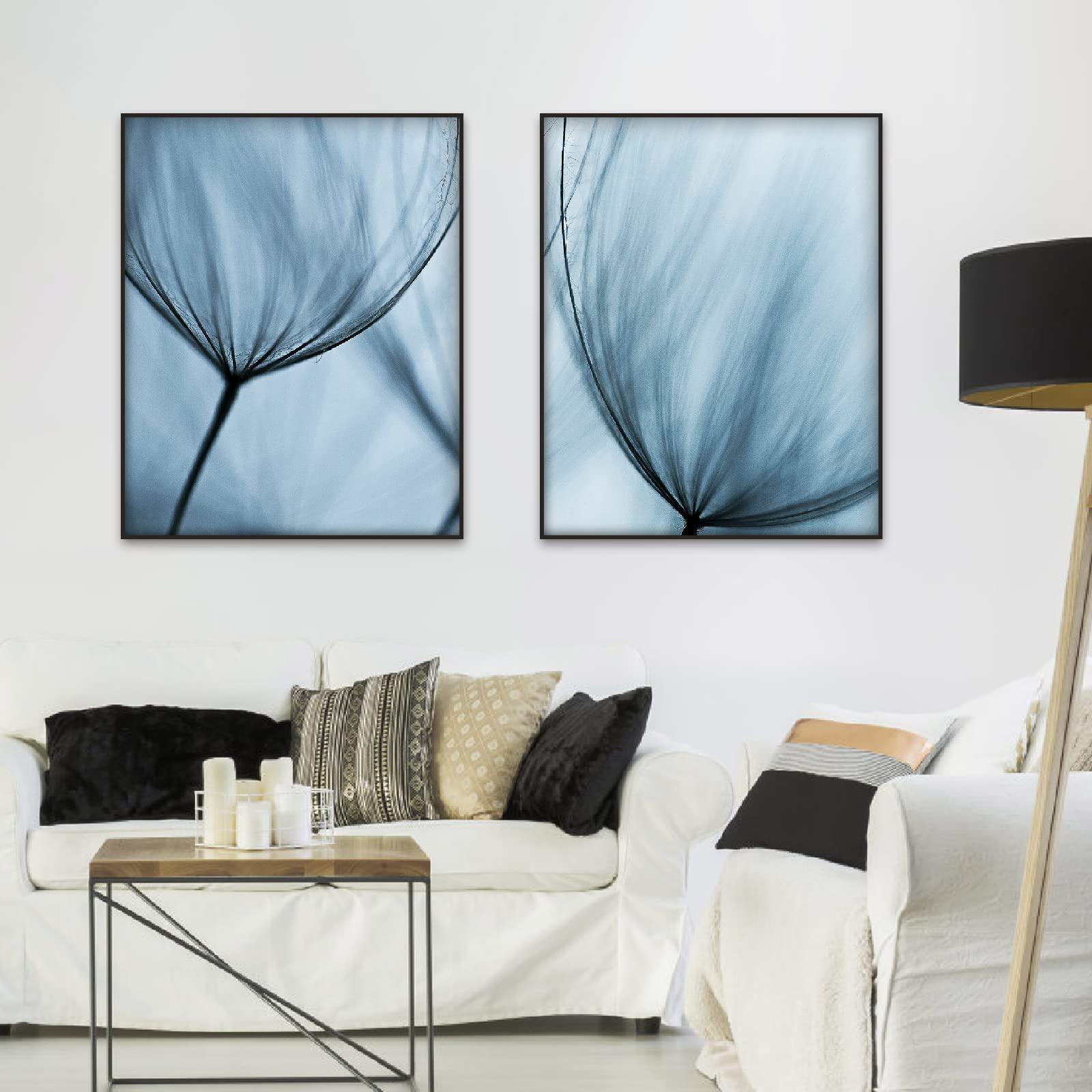 Berkin Arts Wall Art Unframed Prints Giclee Art Paper Set of 4, 11x14 inch Dandelion Artwork, Home Decoration Flower Grey Rustic Nature Beautiful Plant Illustrations Scenery Great Gift Prints 3