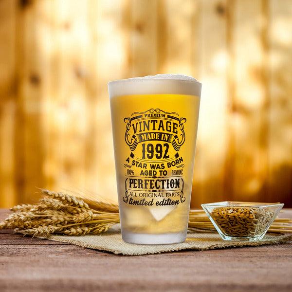 Diversity - 1992 Beer Glass 480ml | 30th Birthday Vintage Beer Pint Glasses | Premium and Durable Personalised Beer Glass for A Crisp Pint | Ideal 30th Gifts 4