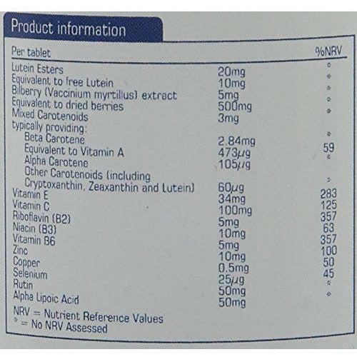 Natures Aid Lutein Eye Complex with Bilberry 90 Tablets (For the Maintenance of Normal Vision, with Alpha Lipoic Acid, Zinc, and Vitamins A, B2, C and E, Vegan Society Approved, Made in the UK) 4