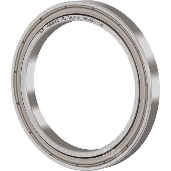 XIKE 4 pcs 6809ZZ Ball Bearings 45x58x7mm, Pre-Lubricated and Bearing Steel & Double Metal Seals,6809-2Z Deep Groove Ball Bearing with Shields 4