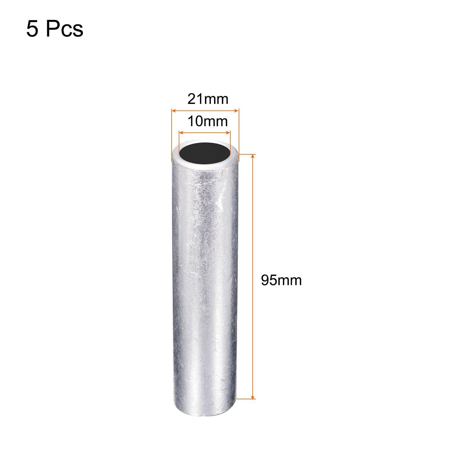 sourcing map 5 Pcs Non Insulated Butt Connectors 13mm Aluminium Wire Connector for Electrical Wire Crimp Ferrule Terminals 1