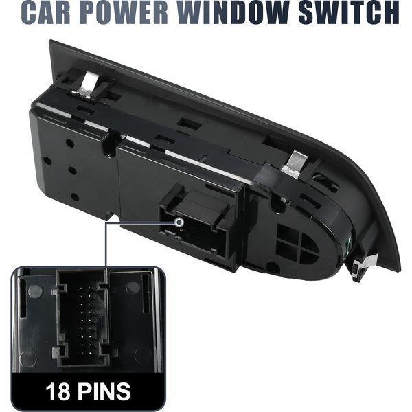 X AUTOHAUX 61319217329 Car Master Power Window Switch Driver Side Black 4