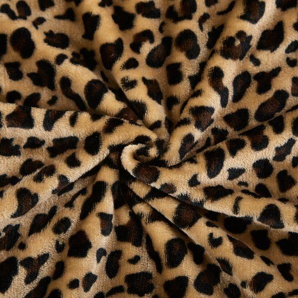 DREAMLANDING Fleece Throws For Sofa Bed Chair Soft Colorful Oversized, Decorative Ultra-Plush Throw Blanket (230x230cm, Cheetah) 1